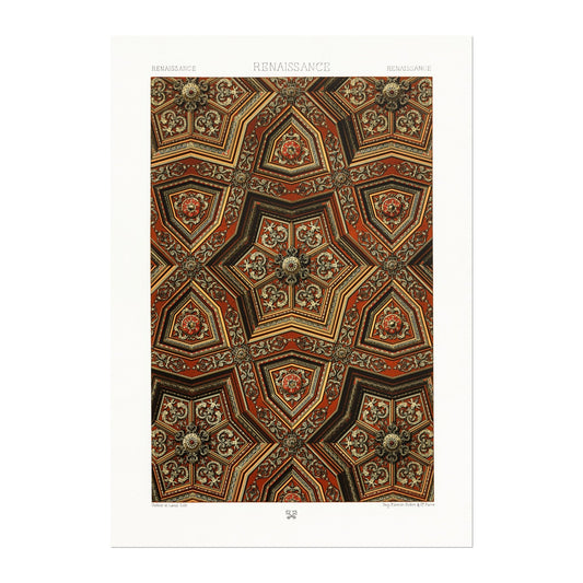 ALBERT RACINET - Renaissance Pattern Lithograph from 'L'ornement Polychrome' 2 (Giclée Art Print) - Pathos Studio - Art Prints