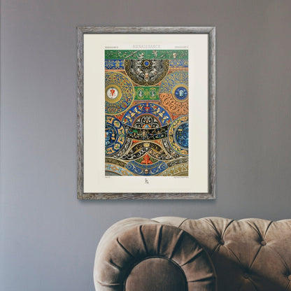 ALBERT RACINET - Renaissance Pattern Lithograph from 'L'ornement Polychrome' 3 (Giclée Art Print) - Pathos Studio - Art Prints