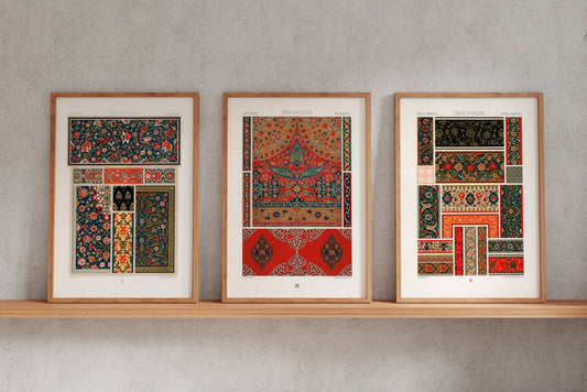 ALBERT RACINET - Set of 3 Indo Persian Patterns - Pathos Studio - Posters, Prints, & Visual Artwork