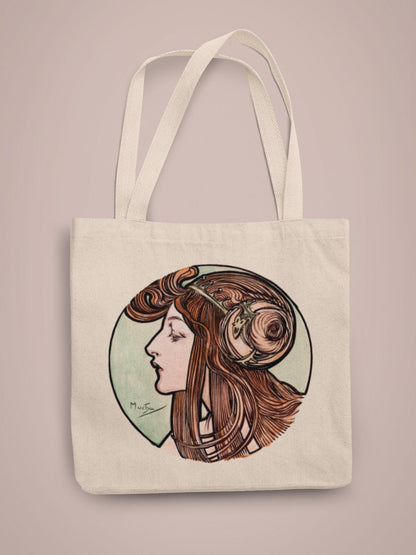 ALPHONSE MUCHA - Facade Of The Fouquet Tote Bag #1 - Pathos Studio - Tote Bags