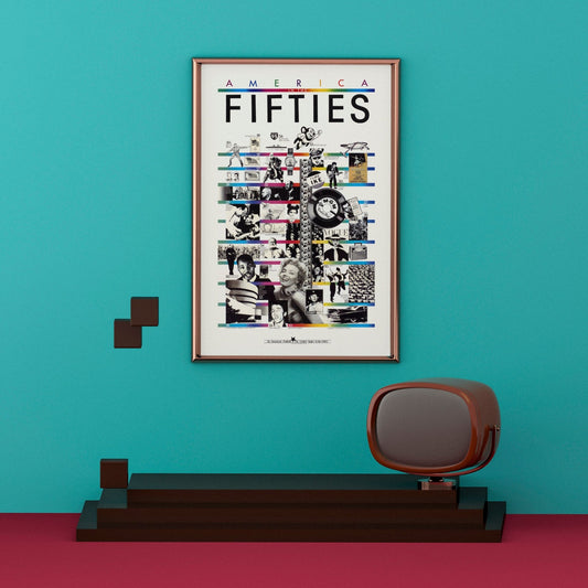 America In The Fifties (Vintage Poster) - Pathos Studio - Posters, Prints, & Visual Artwork