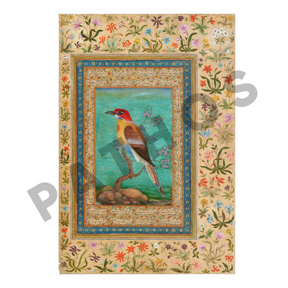 Bee-Eater (Traditional Persian Miniature Art)