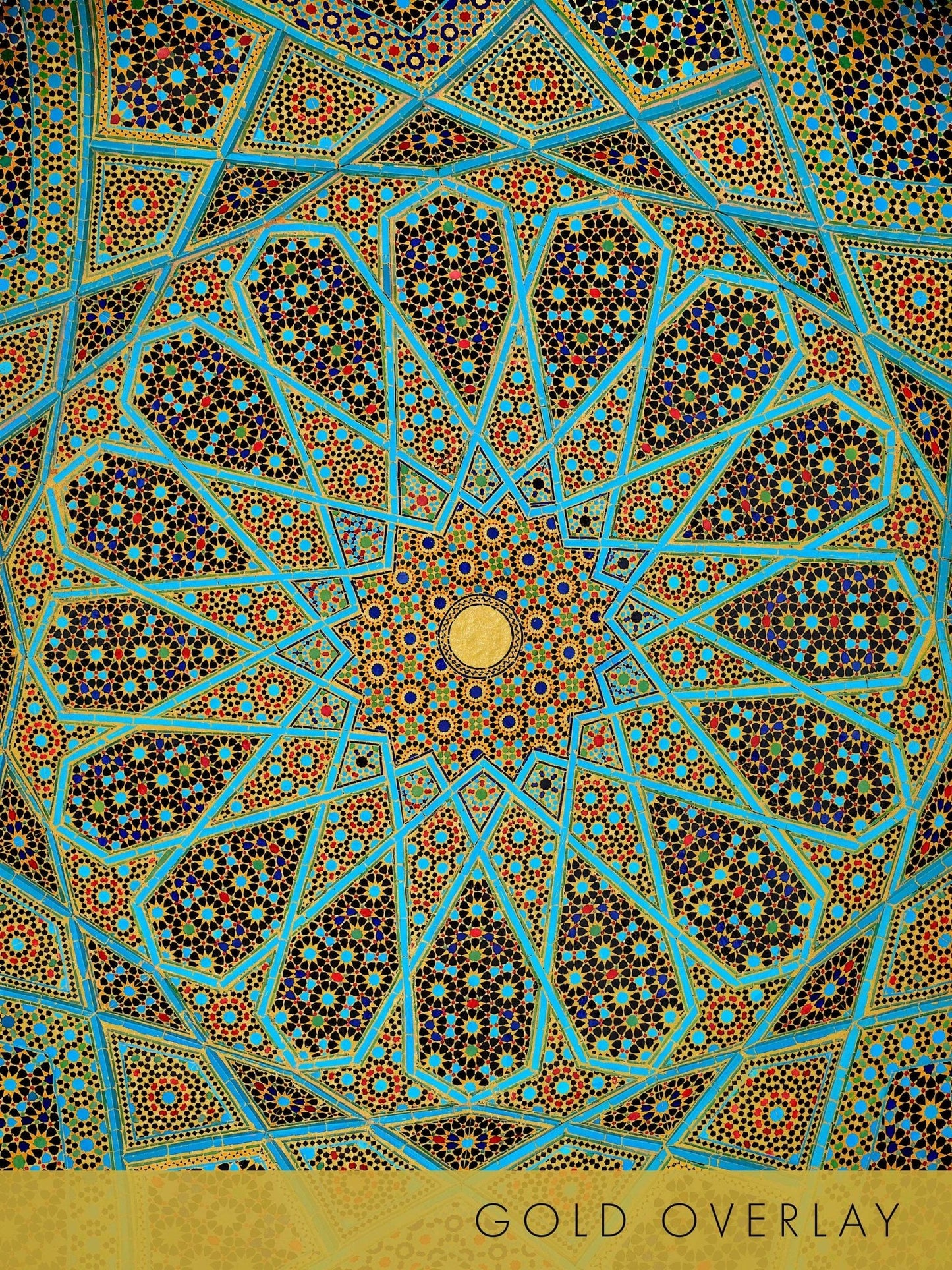 Plafond du tombeau de Hafez (art de la mosaïque persane traditionnelle)