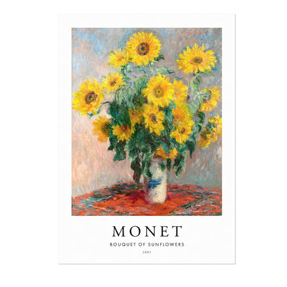 CLAUDE MONET - Bouquet Of Sunflowers (Poster Style)