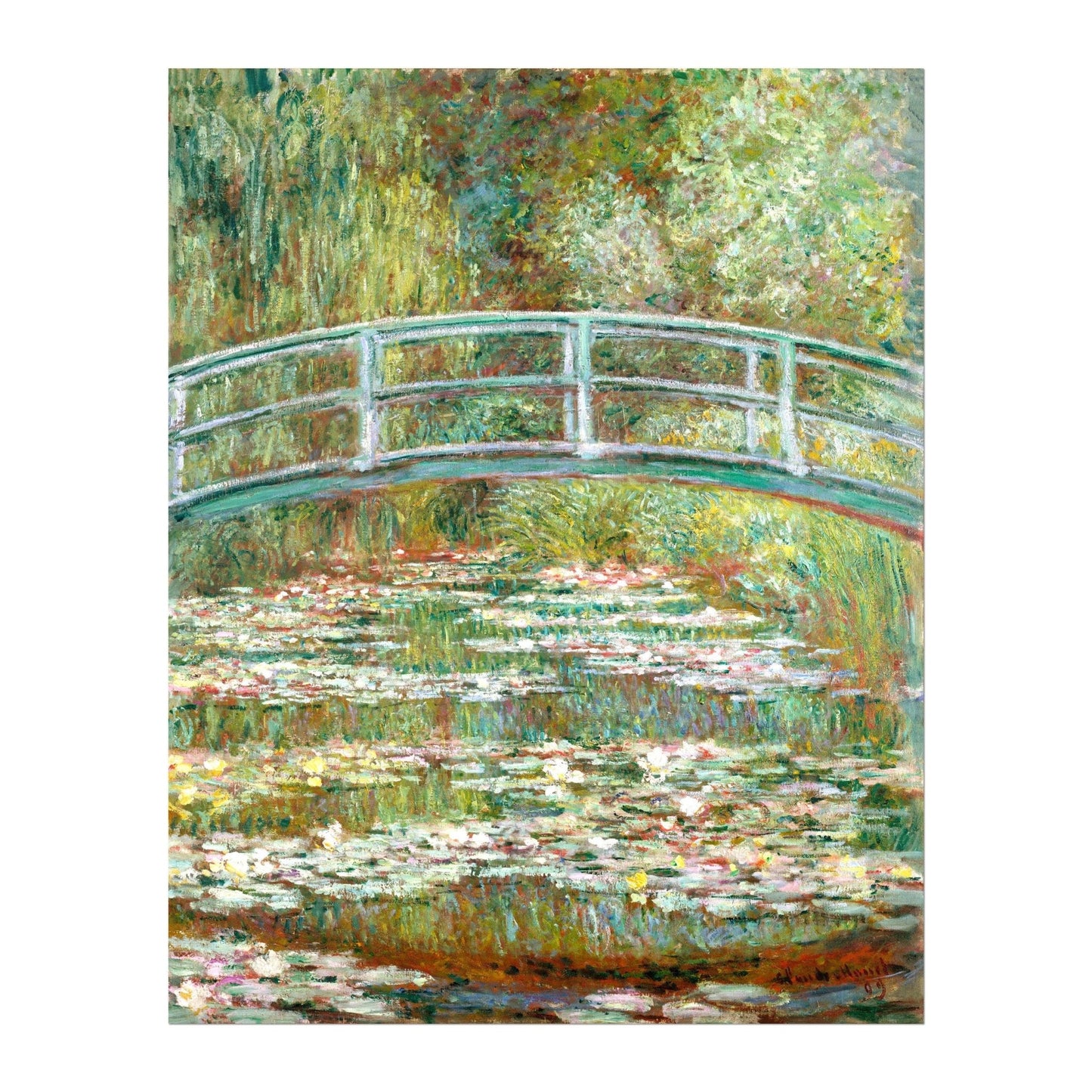 CLAUDE MONET - Bridge Over A Pond of Water Lilies