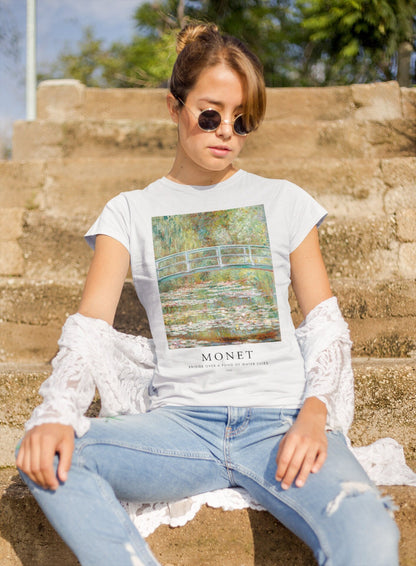 CLAUDE MONET - Bridge Over A Pond Of Water Lilies T-Shirt - Pathos Studio - T-Shirts
