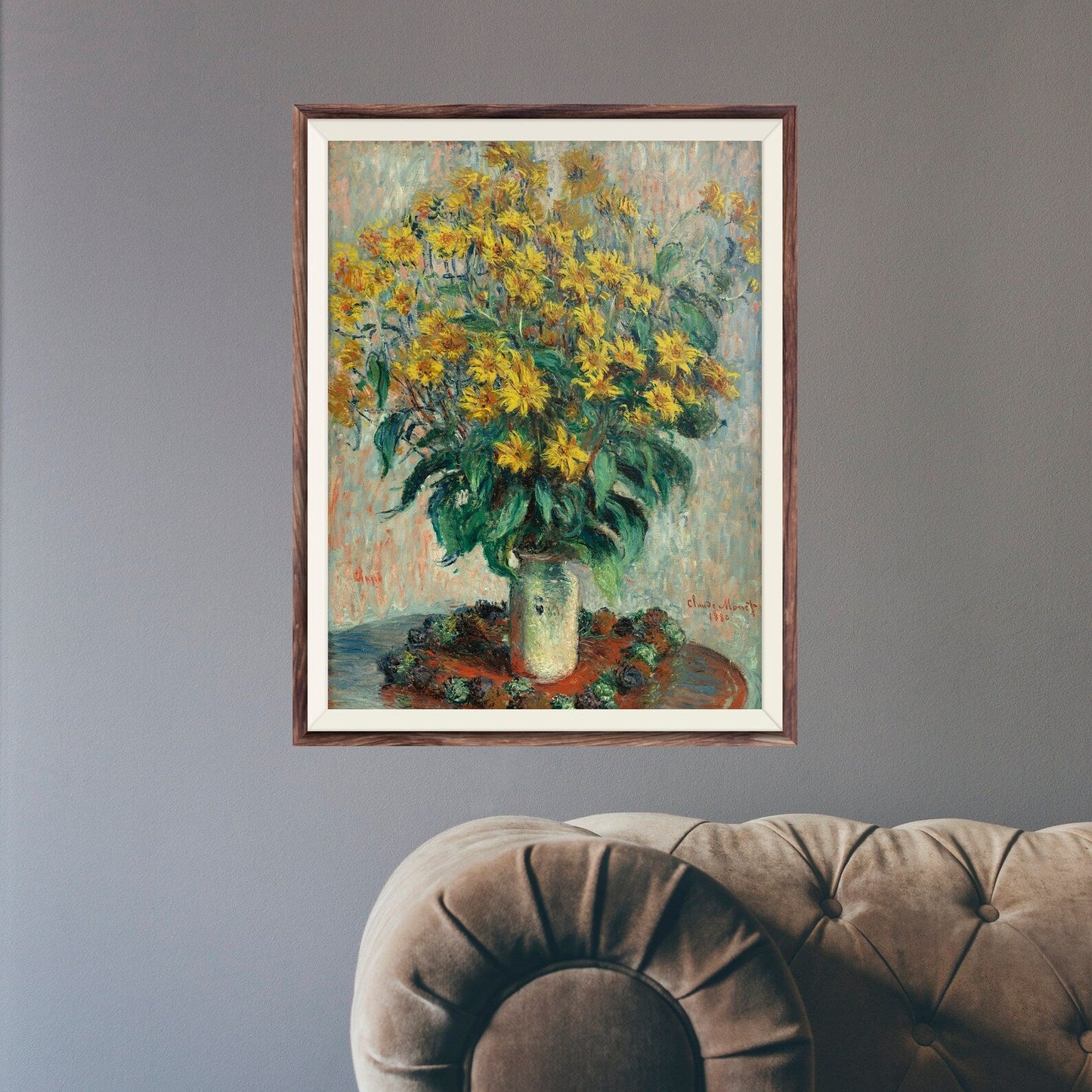 CLAUDE MONET - Jerusalem Artichoke Flowers - Pathos Studio - Art Prints