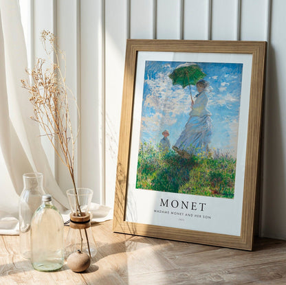 CLAUDE MONET - Madame Monet And Her Son (Poster Style) - Pathos Studio - Art Prints