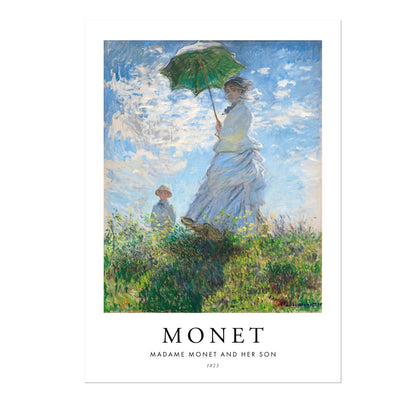 CLAUDE MONET - Madame Monet And Her Son (Poster Style)