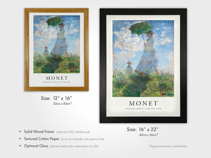 CLAUDE MONET - Madame Monet And Her Son (Poster Style) - Pathos Studio - Art Prints