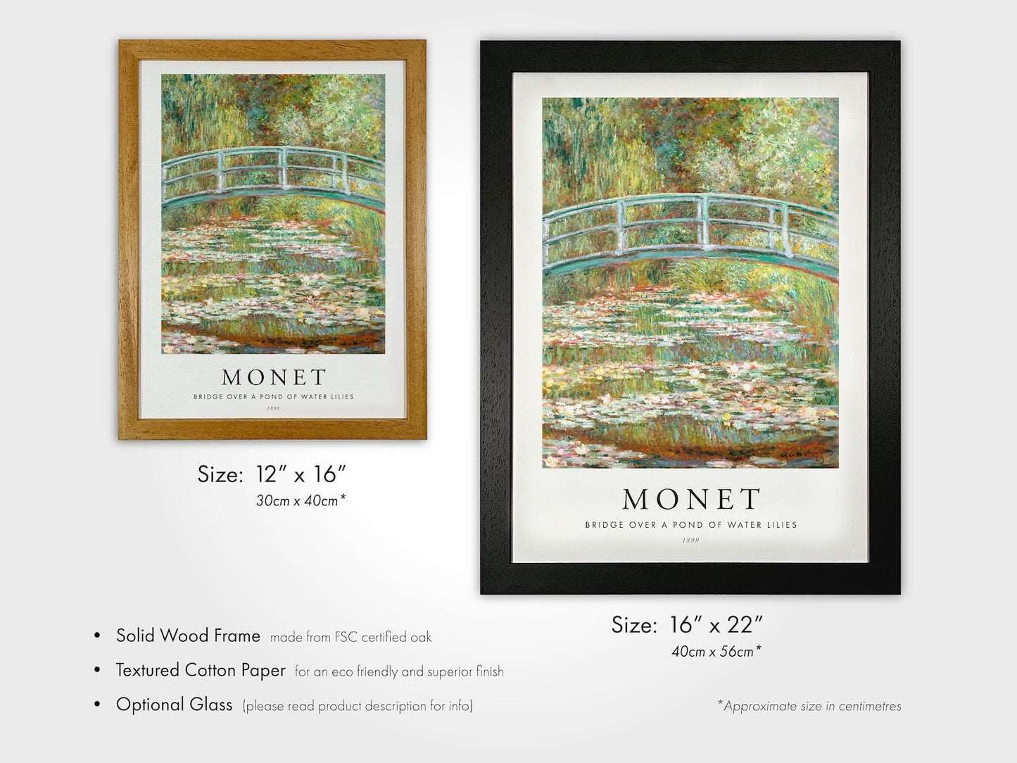 CLAUDE MONET - Set Of 3 Famous Prints (Poster Style) - Pathos Studio - Art Print Sets