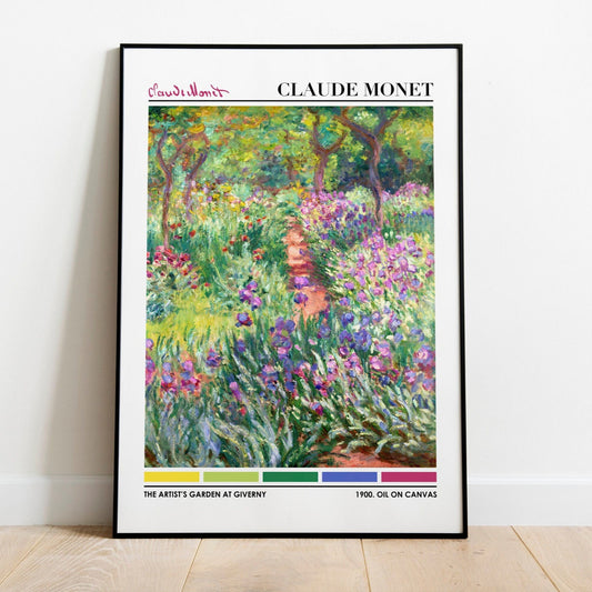 CLAUDE MONET - The Artist's Garden At Giverny (Color Palette Print) - Pathos Studio - Art Prints