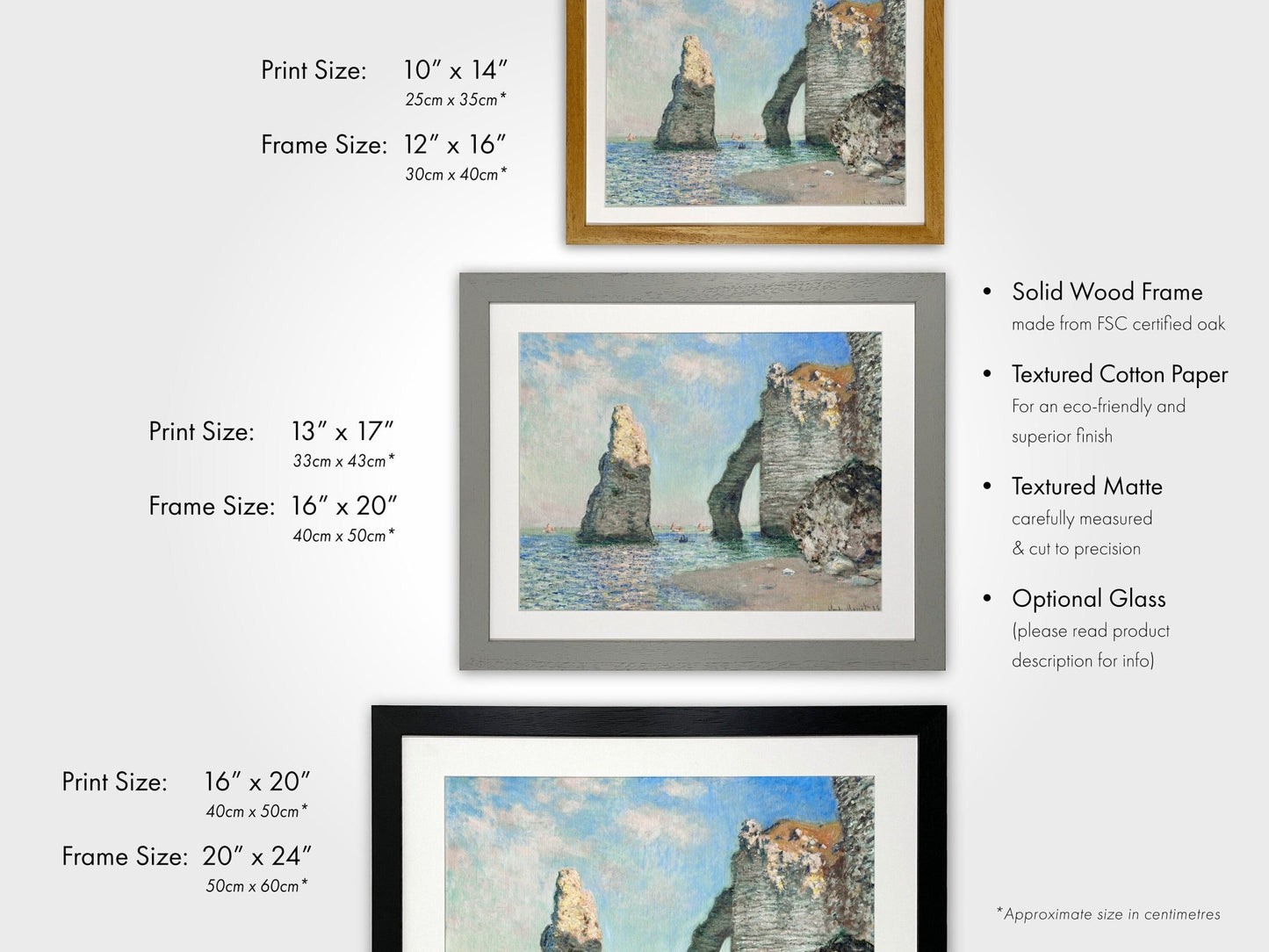 CLAUDE MONET - The Cliffs at Etretat - Pathos Studio - Art Prints