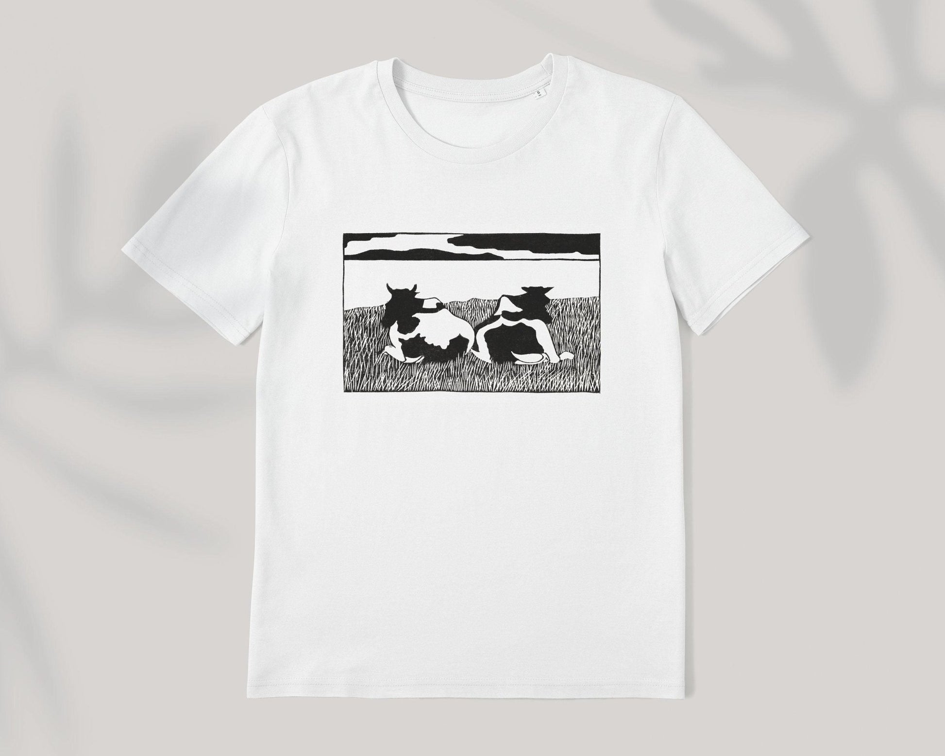 Cow Friends - Vintage Animal Print T-Shirt - Pathos Studio -
