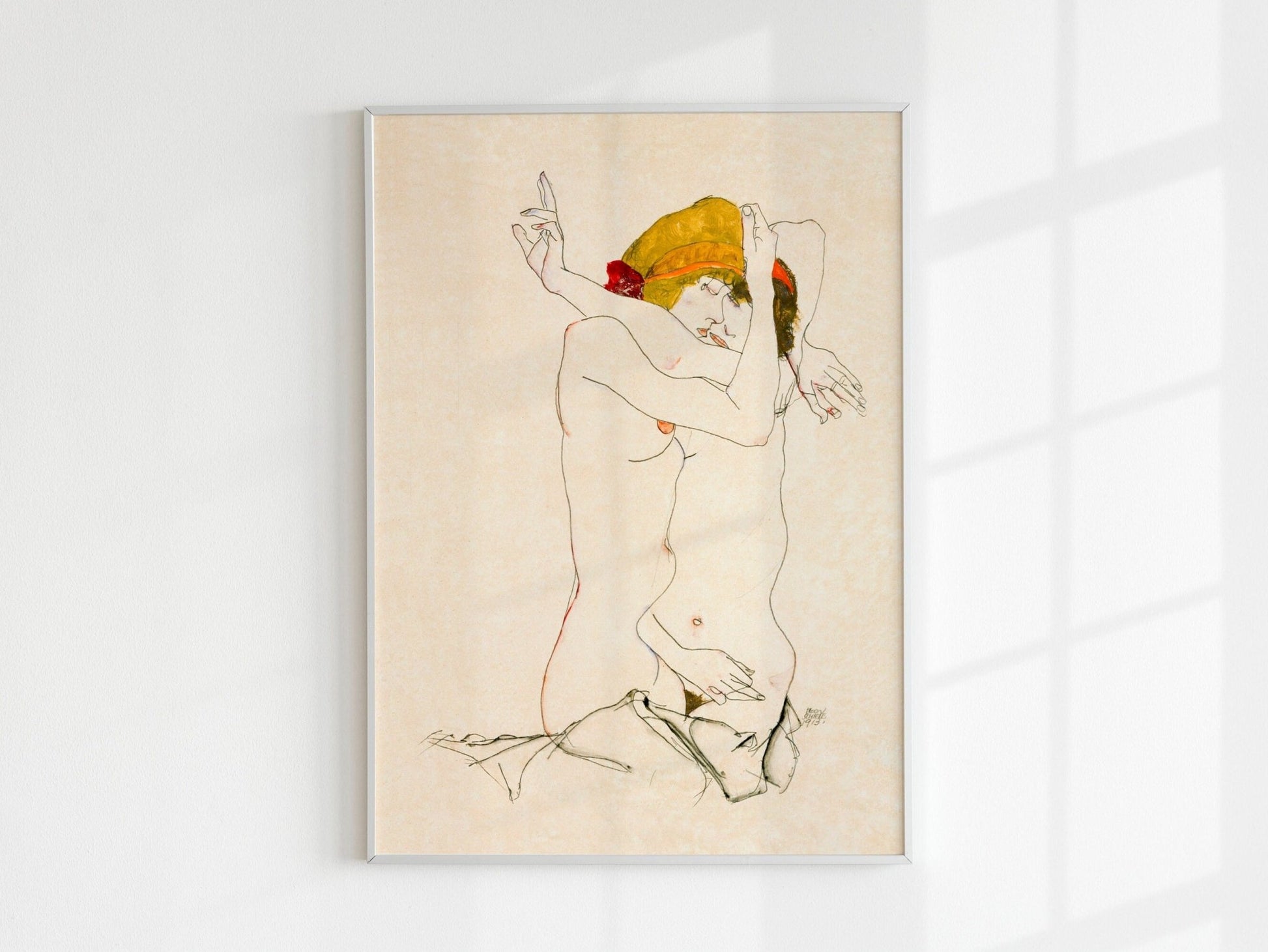 EGON SCHIELE - Two Women Embracing - Pathos Studio - Art Prints