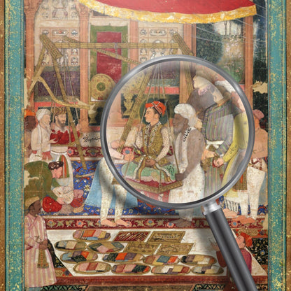 Kaiser Jahangir und Khurram von Manohar (traditionelle indopersische Miniaturkunst)