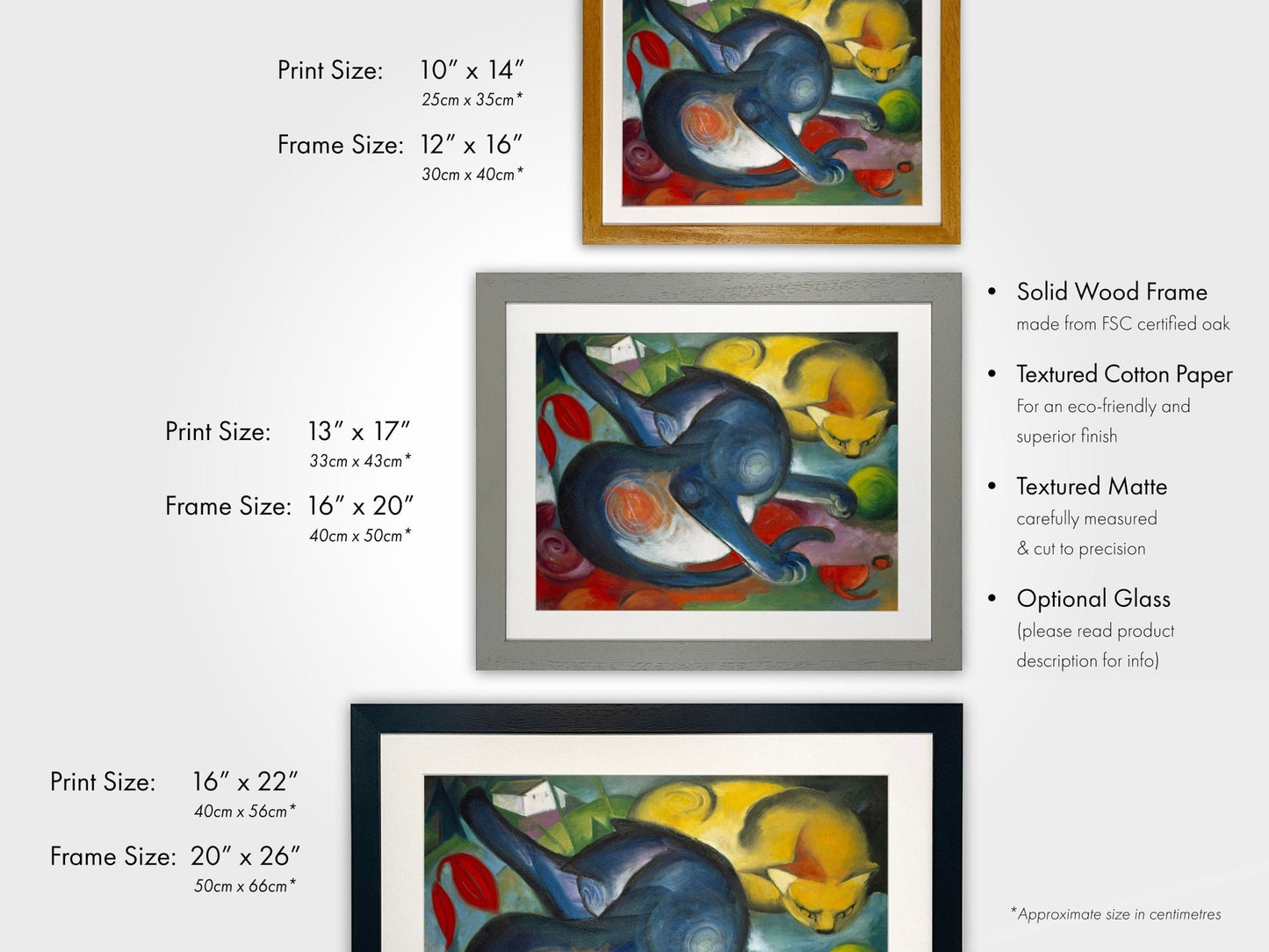 FRANZ MARC - Two Cats, Blue & Yellow - Pathos Studio - Art Prints