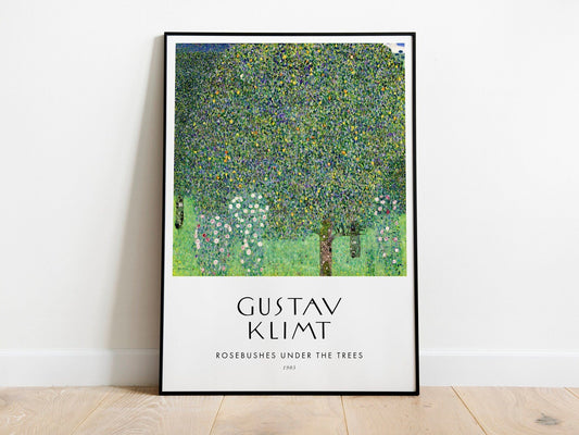 GUSTAV KLIMT - Rosebushes Under The Trees (Poster Style) - Pathos Studio -