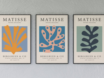 HENRI MATISSE - Set of 3 Papier Decoupes Exhibition Poster Prints - Pathos Studio - Posters, Prints, & Visual Artwork