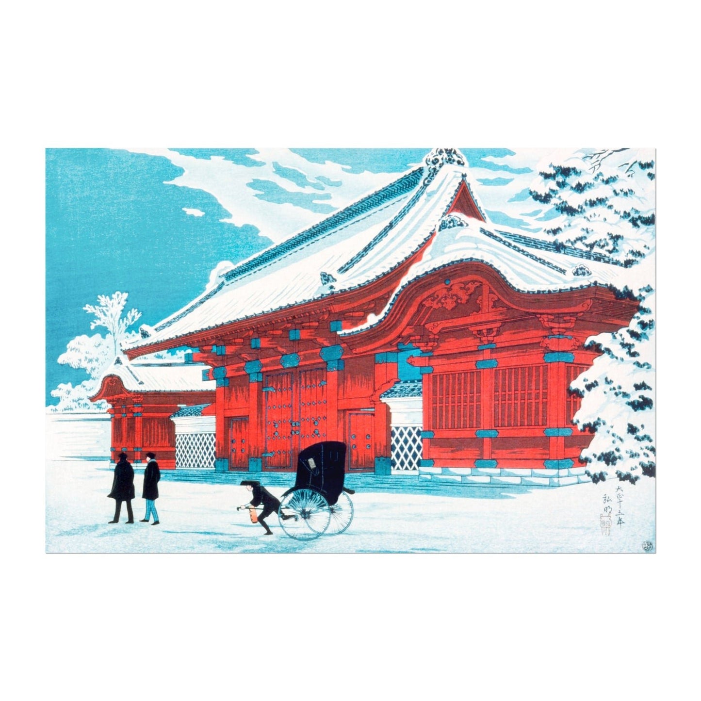 HIROAKI TAKAHASHI - The Red Gate of Hongo in Snow - Pathos Studio -