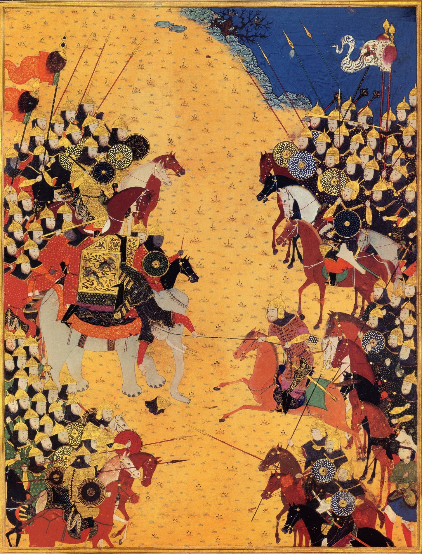 A Battle Scene  (Traditional Persian Miniature Art)