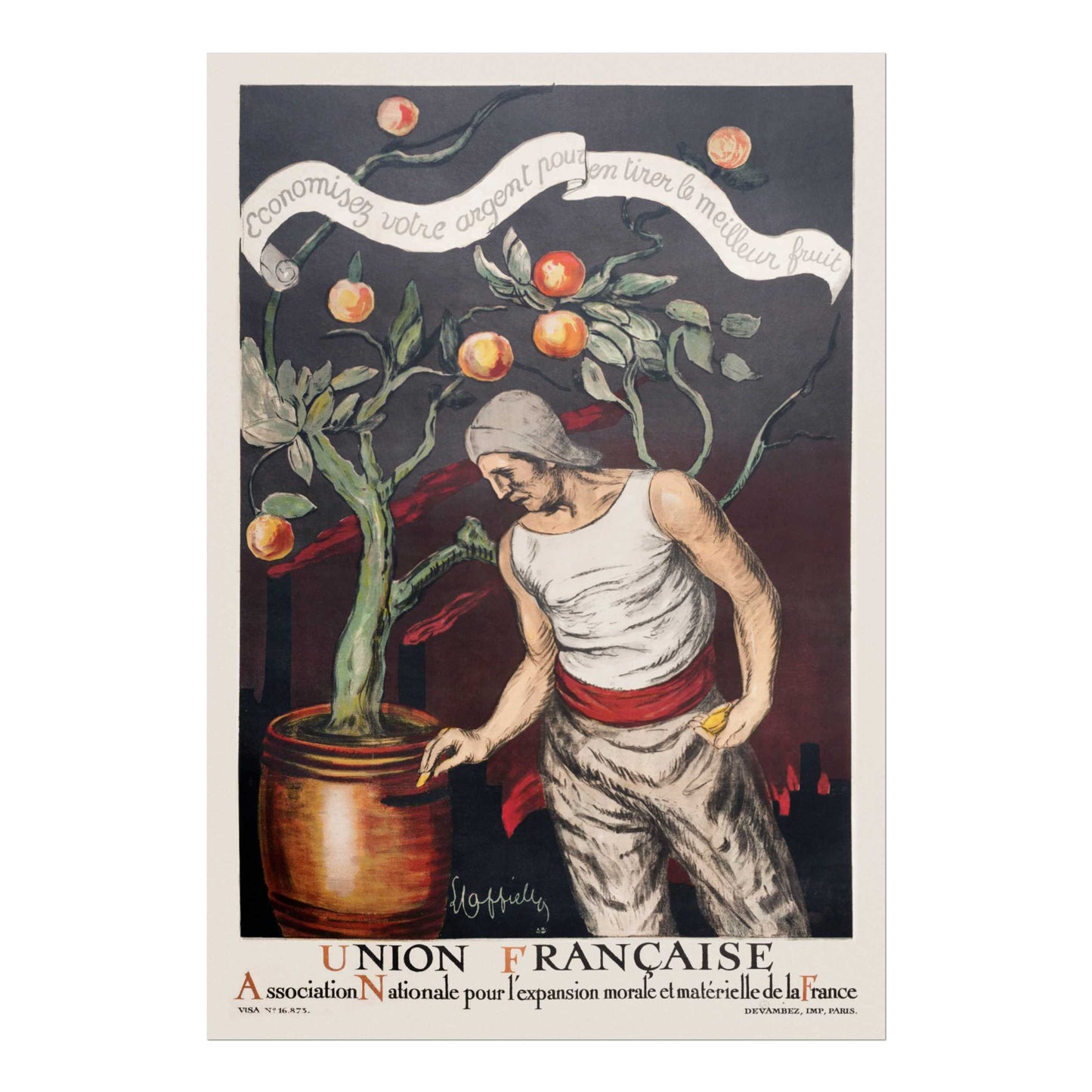 LEONETTO CAPPIELLO - French Union / Union Française  (Vintage Advertisement Poster)