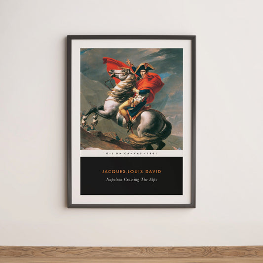 JACQUES-LOUIS DAVID - Napoleon Crossing The Alps (Vintage Classic Style) - Pathos Studio - Art Prints