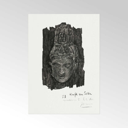 JAN TOOROP - Étude De Tête De Shiva Du Musée Ethnologique
