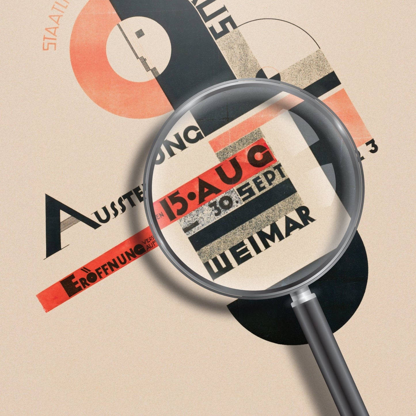 JOOST SCHMIDT - Bauhaus Weimar Ausstellung 1923 Vintage Poster