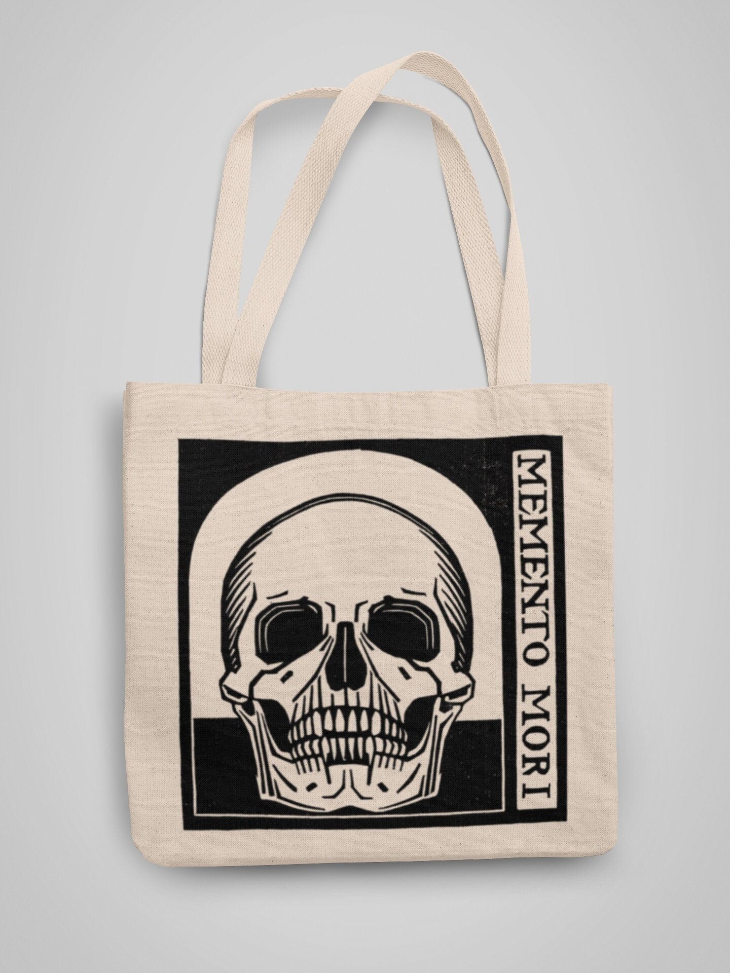 JULIE DE GRAAG - Memento Mori Skull Tote Bag - Pathos Studio - Tote Bags