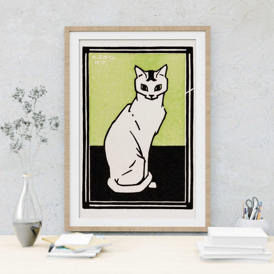 JULIE DE GRAAG - Sitting Cat - Pathos Studio - Posters, Prints, & Visual Artwork