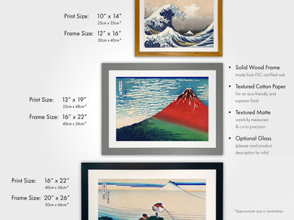 KATSUSHIKA HOKUSAI - Set of 3 Views Of Mount Fuji - Pathos Studio - Posters, Prints, & Visual Artwork