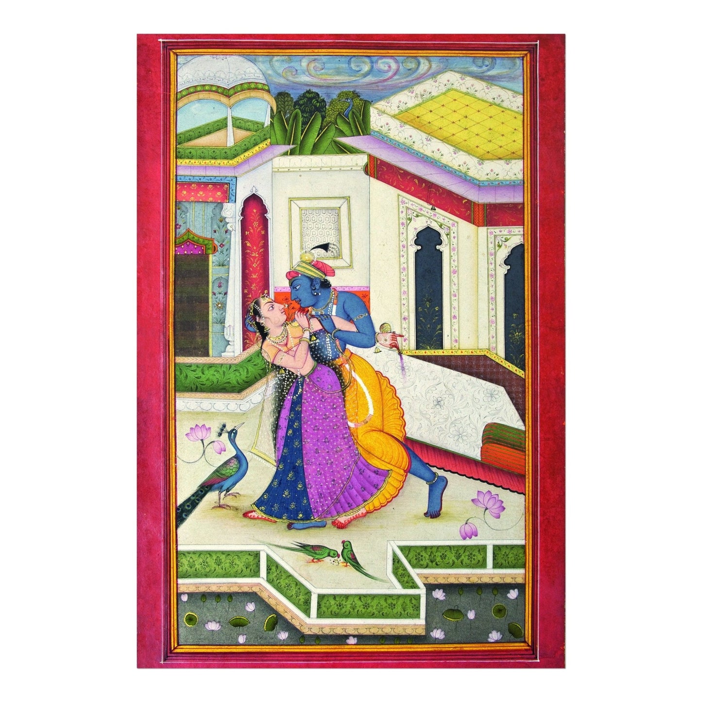 Krishna and Radha (Traditional Indian / Hindu Art)