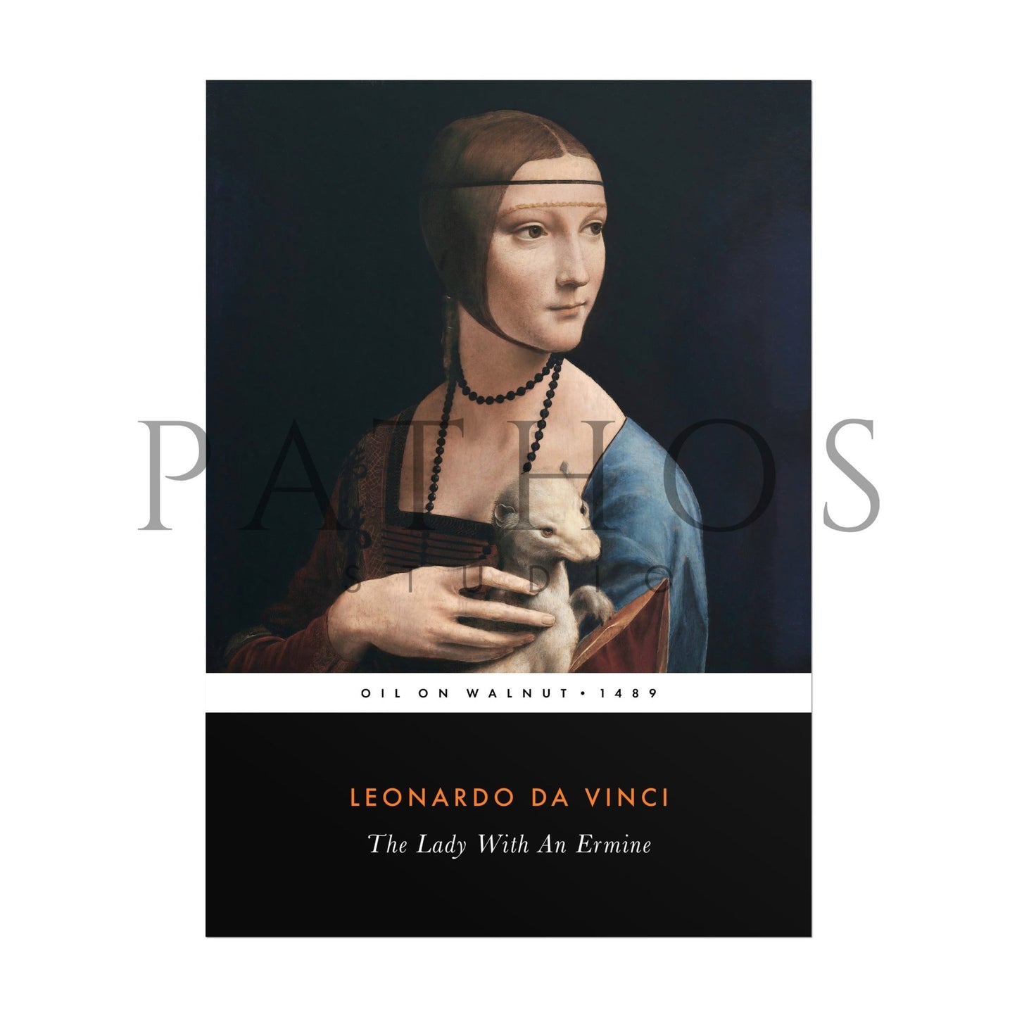 LEONARDO DA VINCI - The Lady With An Ermine (Vintage Classic Style) - Pathos Studio - Art Prints
