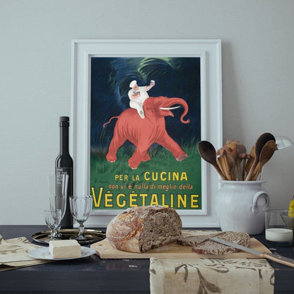 LEONETTO CAPPIELLO – Vegetaline – Per La Cucina (Vintage-Werbeplakat)