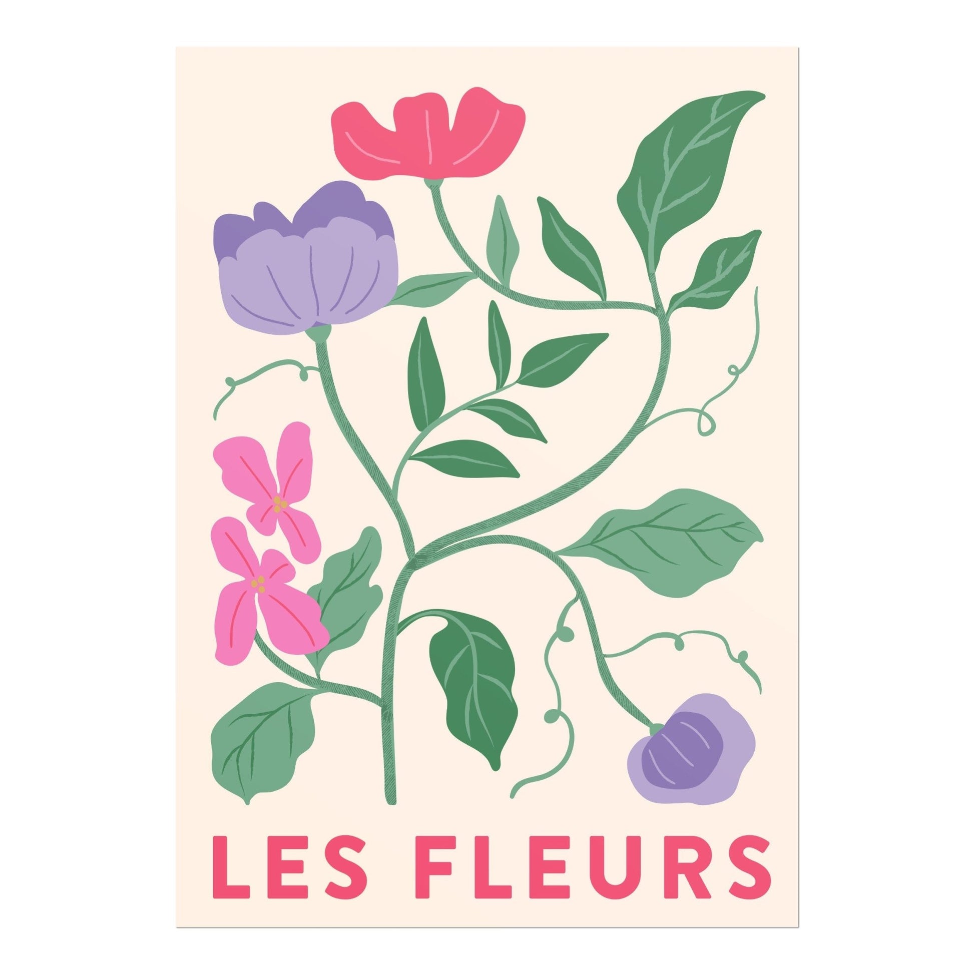 LES FLEURS - French Flower Poster - Pathos Studio - Art Prints