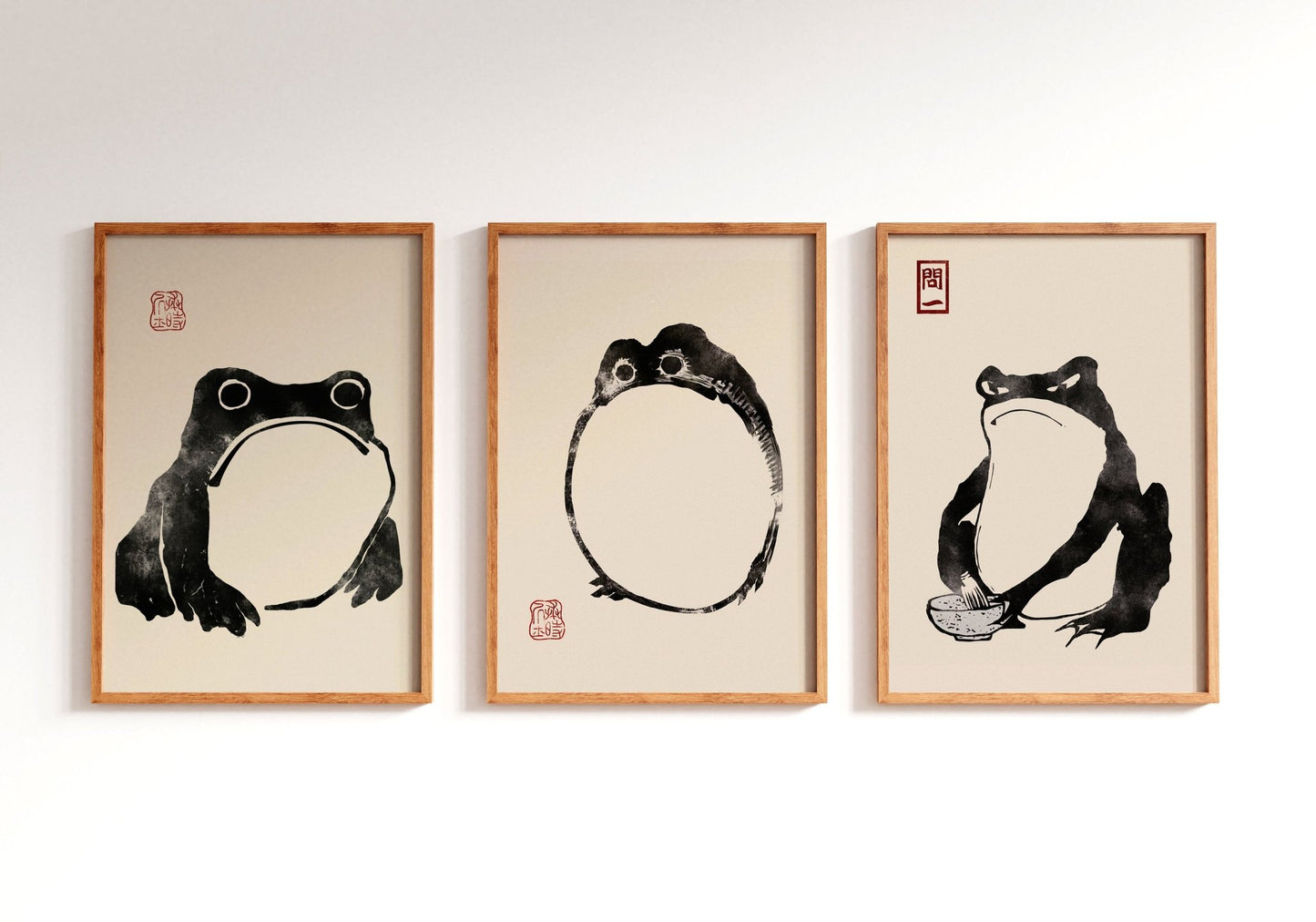 MATSUMOTO HOJI - Set of 3 Japanese Frog Prints - Pathos Studio - Posters, Prints, & Visual Artwork