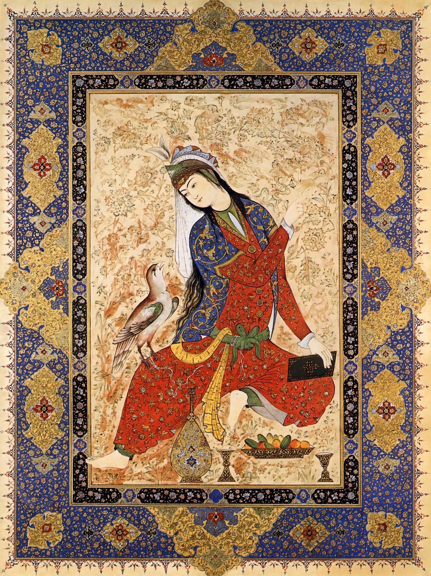 Mirza Agha Emami Kunstwerk ohne Titel (traditionelle persische Kunst)
