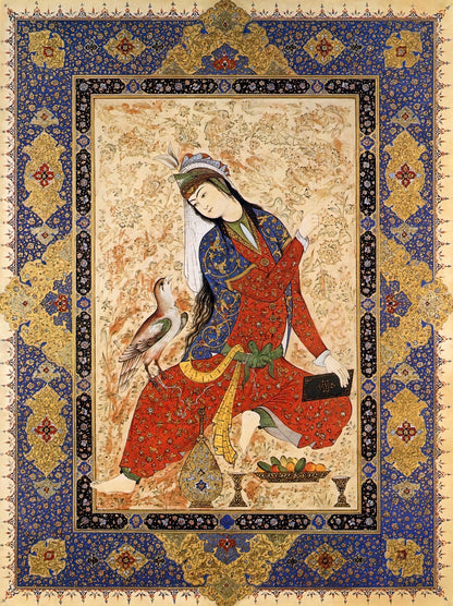 Mirza Agha Emami Kunstwerk ohne Titel (traditionelle persische Kunst)