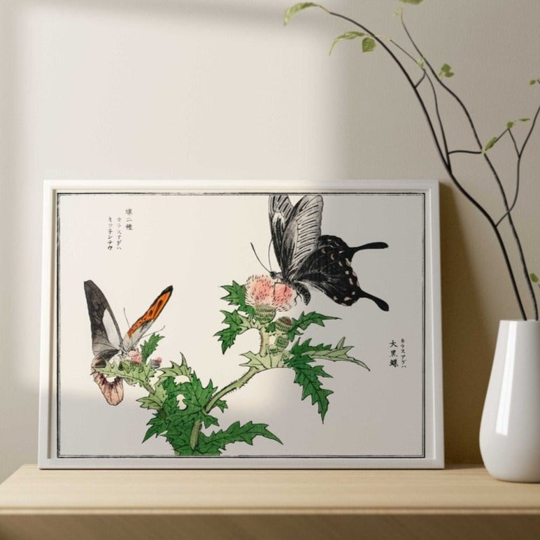 MORIMOTO TOKO - Schmetterlings- und Blumenillustration