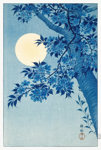 OHARA KOSON - Blossoming Cherry On A Moonlit Sky