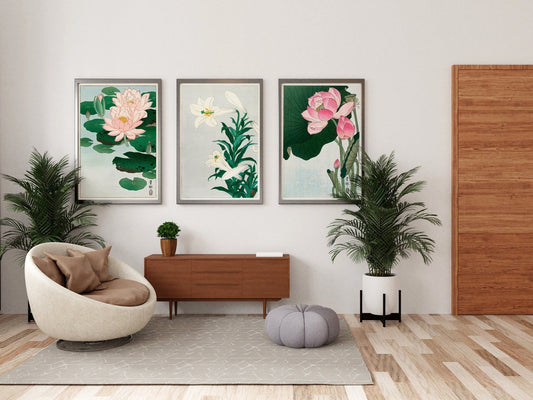 OHARA KOSON - Set of 3 Japanese Flowers - Pathos Studio - Posters, Prints, & Visual Artwork