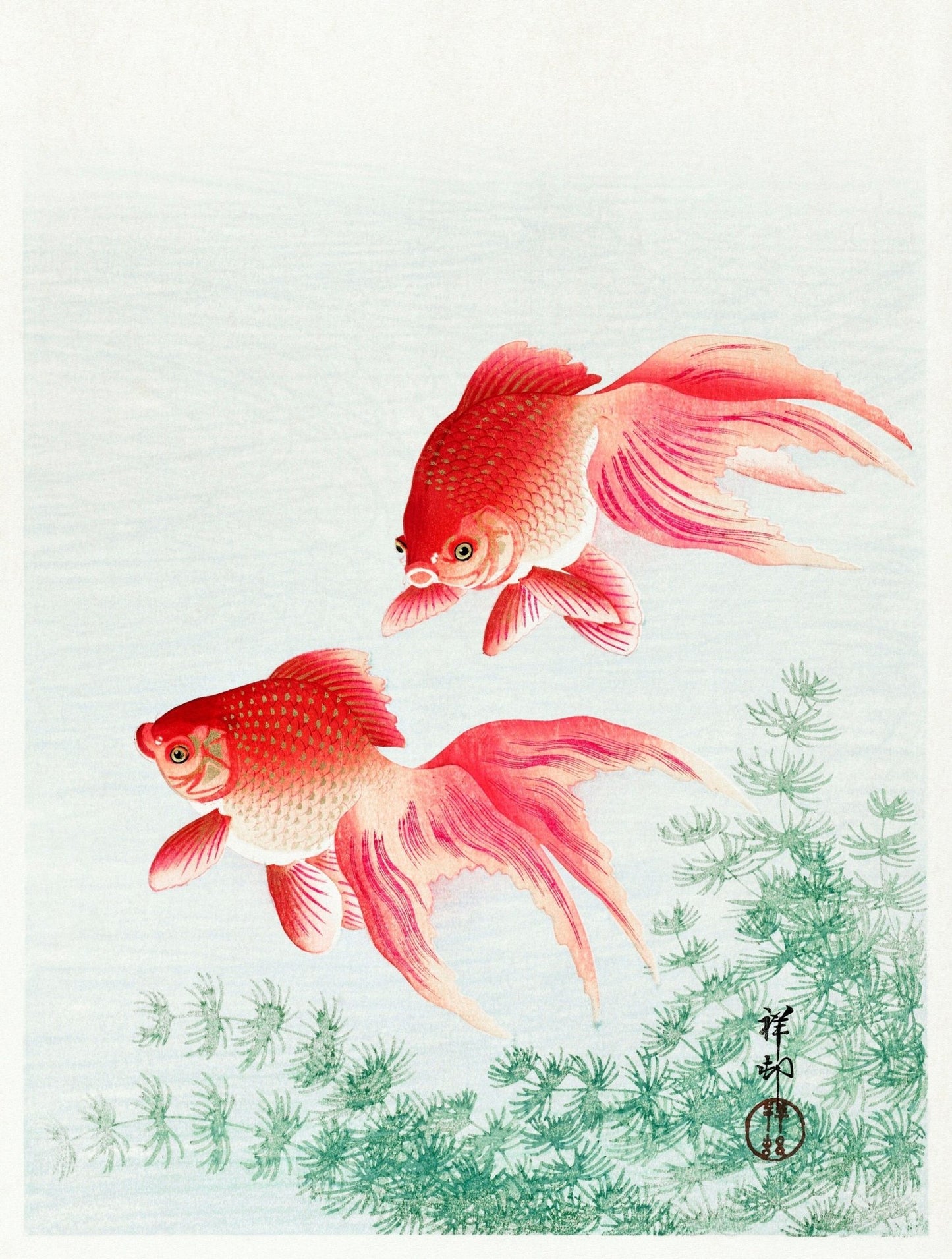 OHARA KOSON - Two Goldfish