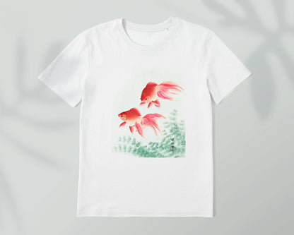 OHARA KOSON - T-shirt Deux Poissons Rouges