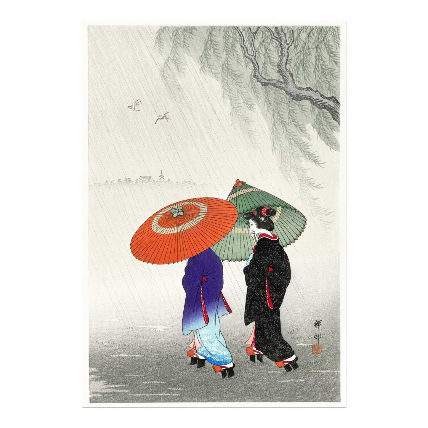 OHARA KOSON – Zwei Frauen im Regen