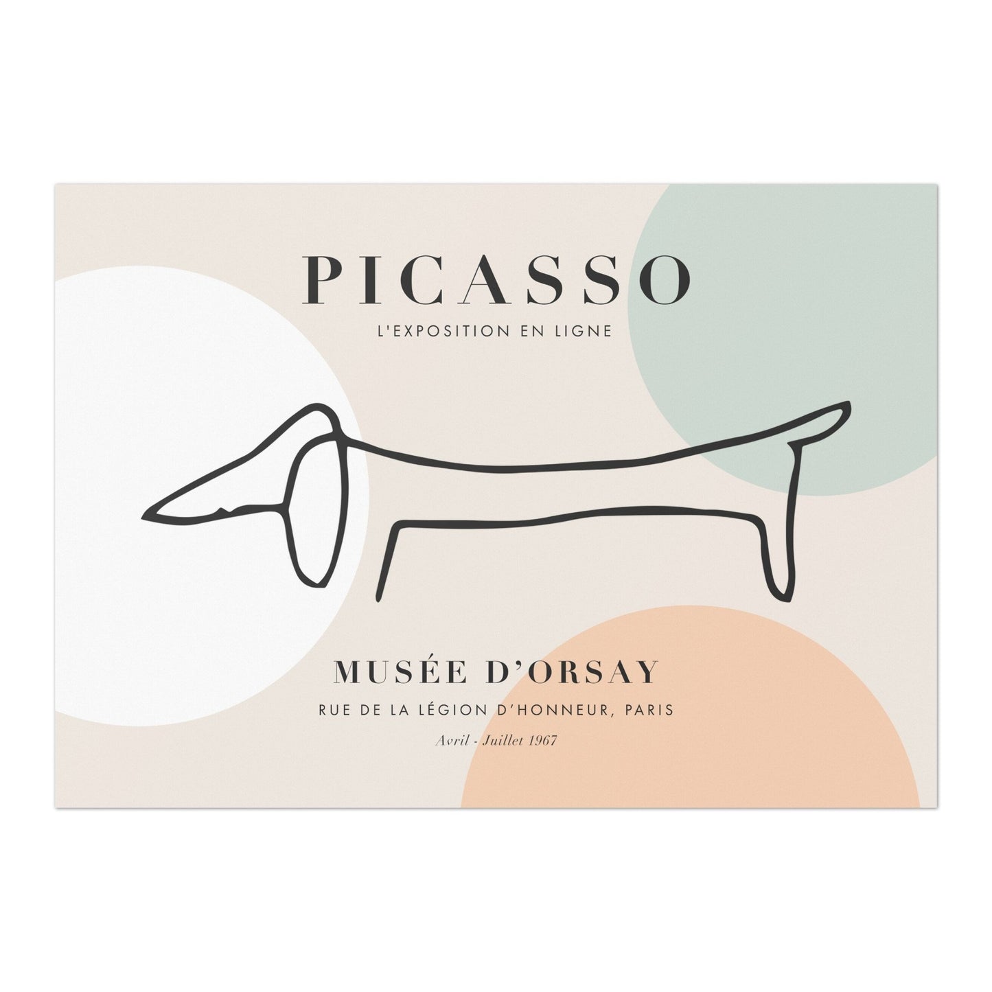 PABLO PICASSO - Hund (Ausstellungsplakat)