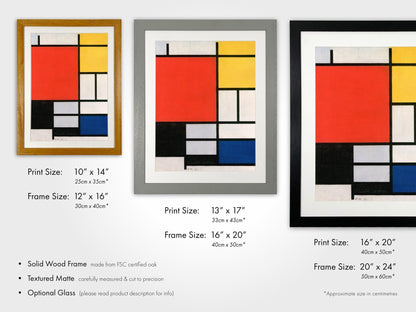 PIET MONDRIAN - Composition with Red, Yellow, Blue, and Black - Pathos Studio - Art Prints