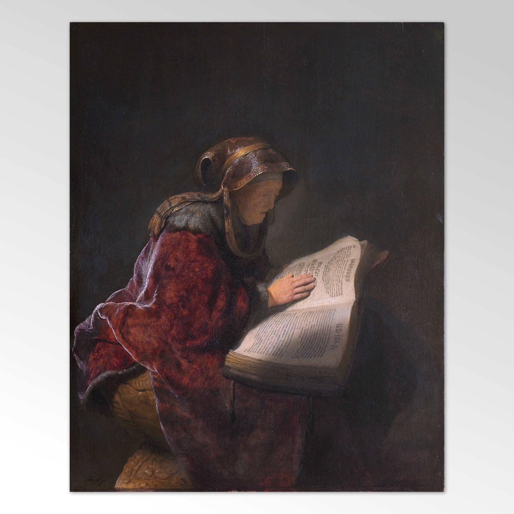 REMBRANDT - Old Woman Reading - Pathos Studio -