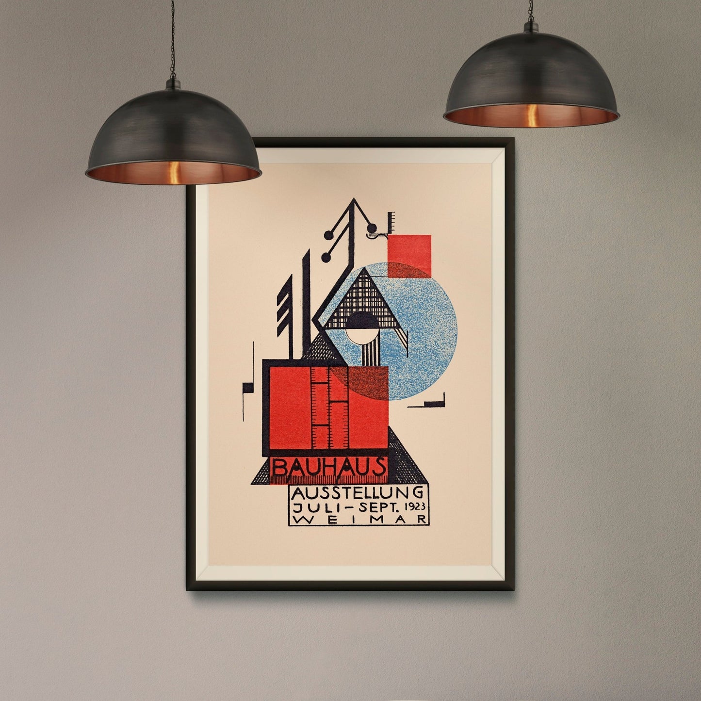 RUDOLF BASCHANT - Bauhaus Weimar Ausstellung 1923 Vintage Poster