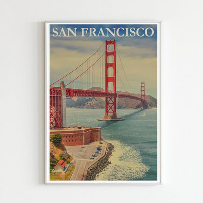 San Francisco - Vintages USA-Reiseplakat